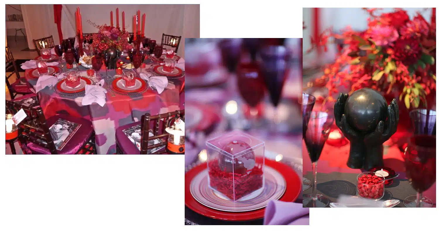 Table Decorations from 2011 Red Cross Ball